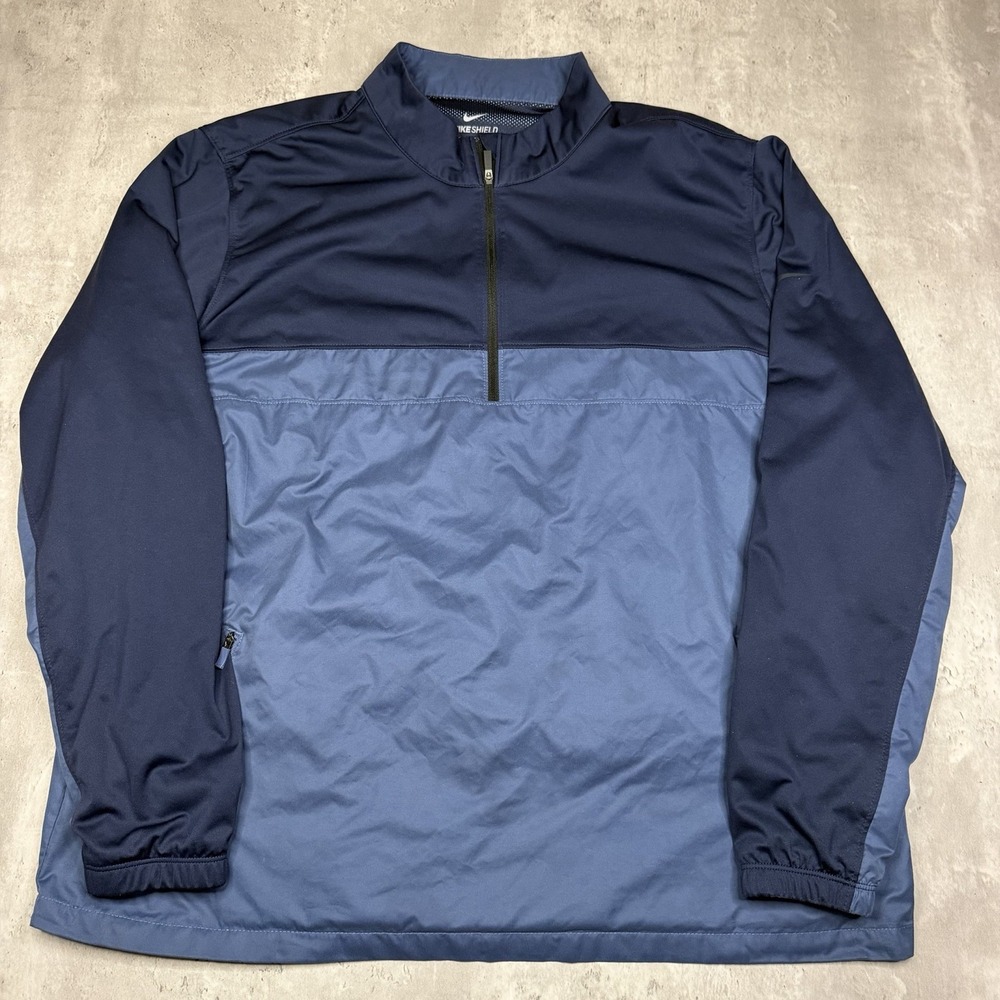 Nike Golf Pullover Mens XXL Blue Shield Half-Zip Windbreaker BV0387-451 New